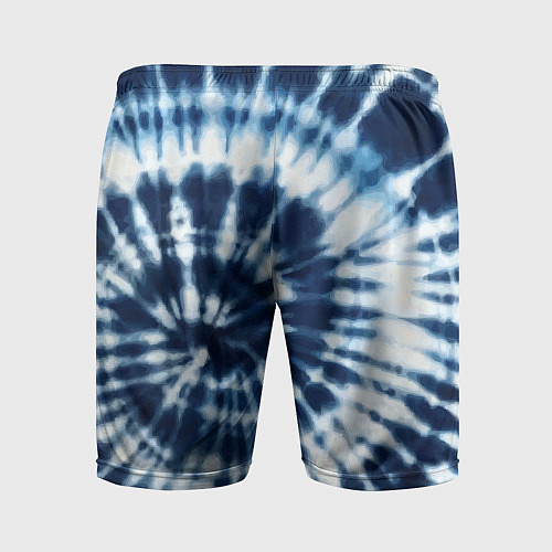 Мужские спортивные шорты Эффект тай дай - размытый синий узор / 3D-принт – фото 2