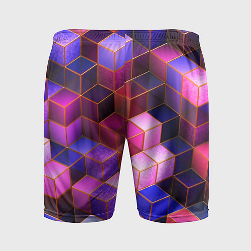 Мужские спортивные шорты Цветные кубики / 3D-принт – фото 2