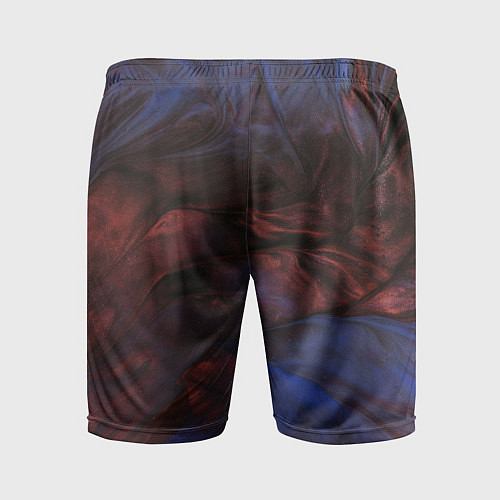 Мужские спортивные шорты Тёмные переливающиеся волны с блёстками / 3D-принт – фото 2
