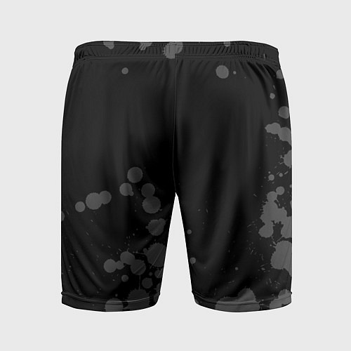 Мужские спортивные шорты Counter Strike glitch на темном фоне: надпись, сим / 3D-принт – фото 2