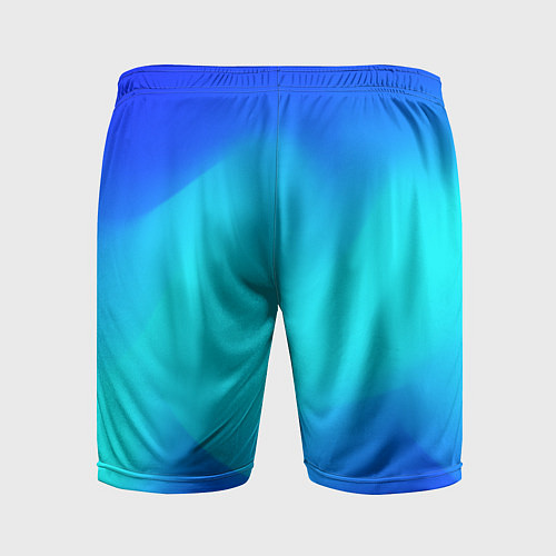 Мужские спортивные шорты Градиент синий / 3D-принт – фото 2