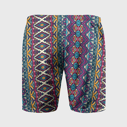 Мужские спортивные шорты Мексиканский орнамент / 3D-принт – фото 2