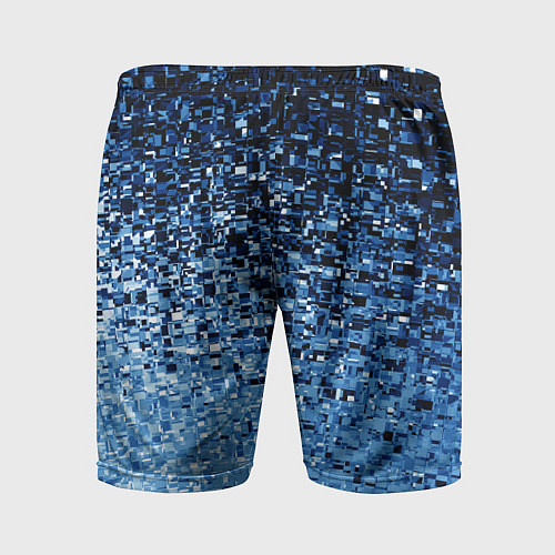 Мужские спортивные шорты Геометрическое множество синих кубов / 3D-принт – фото 2