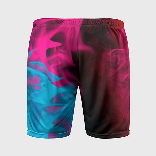 Мужские спортивные шорты Counter Strike 2 - neon gradient: по-вертикали / 3D-принт – фото 2