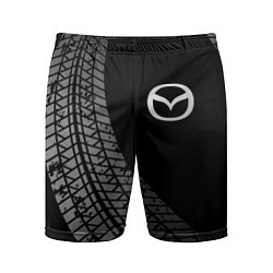 Шорты спортивные мужские Mazda tire tracks, цвет: 3D-принт