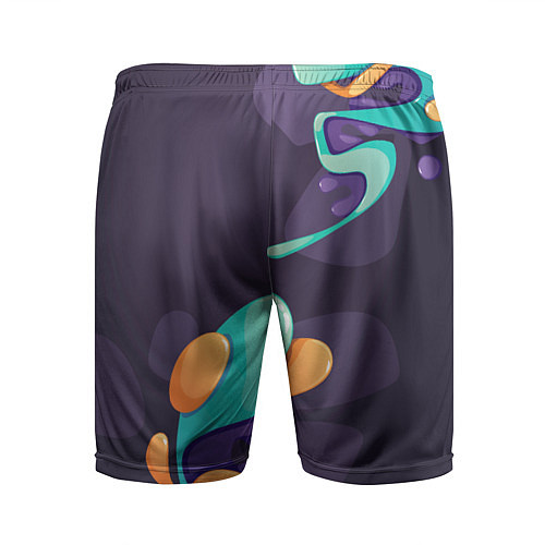 Мужские спортивные шорты PUBG graffity splash / 3D-принт – фото 2