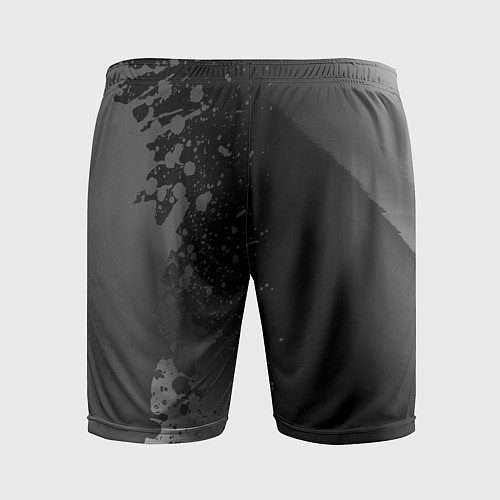 Мужские спортивные шорты Akira glitch на темном фоне: по-вертикали / 3D-принт – фото 2