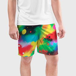 Шорты спортивные мужские Абстракция Карандашом, цвет: 3D-принт — фото 2