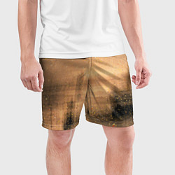 Шорты спортивные мужские Песочные тени, цвет: 3D-принт — фото 2