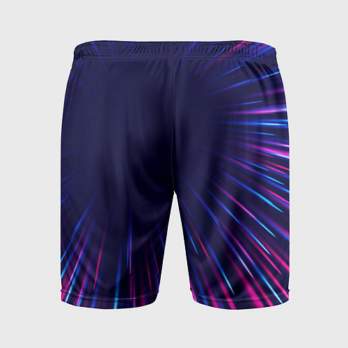 Мужские спортивные шорты Mitsubishi neon speed lines / 3D-принт – фото 2