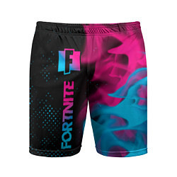 Мужские спортивные шорты Fortnite - neon gradient: по-вертикали