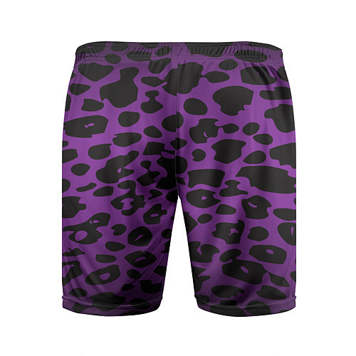 Мужские спортивные шорты Фиолетовый леопард / 3D-принт – фото 2