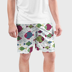 Шорты спортивные мужские Милые рыбки, цвет: 3D-принт — фото 2