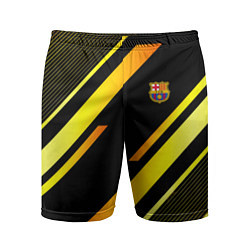Шорты спортивные мужские ФК Барселона эмблема, цвет: 3D-принт