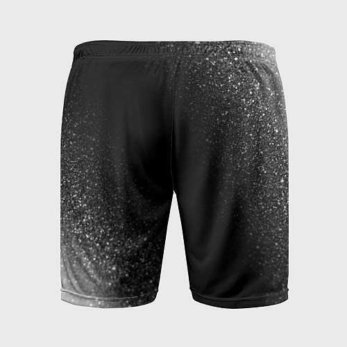 Мужские спортивные шорты Disturbed glitch на темном фоне: по-вертикали / 3D-принт – фото 2