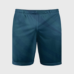 Мужские спортивные шорты Сине-зеленый плавные полосы