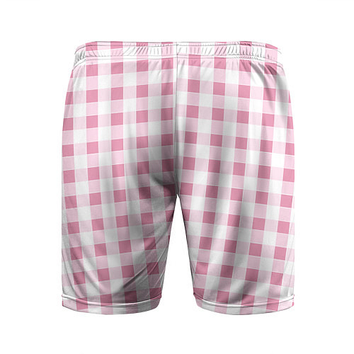 Мужские спортивные шорты Барби-розовый: клетка / 3D-принт – фото 2