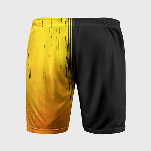 Мужские спортивные шорты Nirvana - gold gradient: по-вертикали / 3D-принт – фото 2