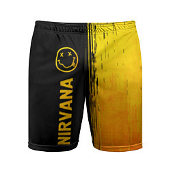 Шорты спортивные мужские Nirvana - gold gradient: по-вертикали, цвет: 3D-принт