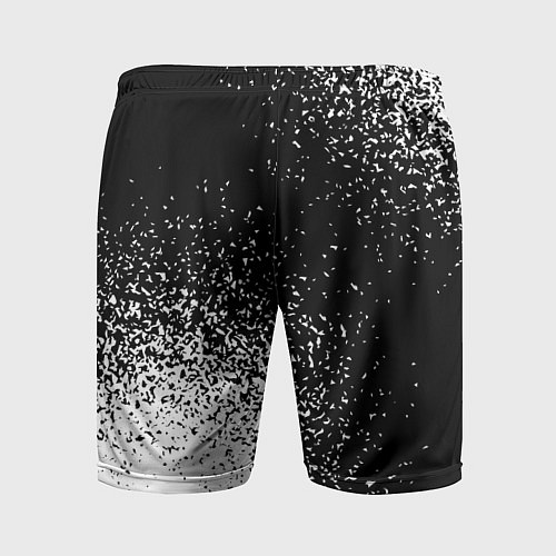 Мужские спортивные шорты My Chemical Romance и рок символ на темном фоне / 3D-принт – фото 2