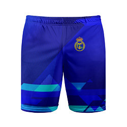 Шорты спортивные мужские Реал Мадрид фк эмблема, цвет: 3D-принт