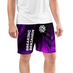 Шорты спортивные мужские Breaking Benjamin violet plasma, цвет: 3D-принт — фото 2