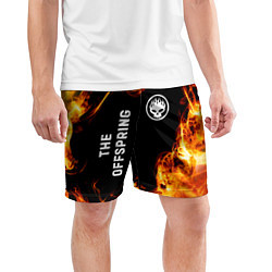 Шорты спортивные мужские The Offspring и пылающий огонь, цвет: 3D-принт — фото 2