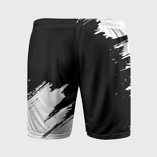 Мужские спортивные шорты In Flames и рок символ на темном фоне / 3D-принт – фото 2