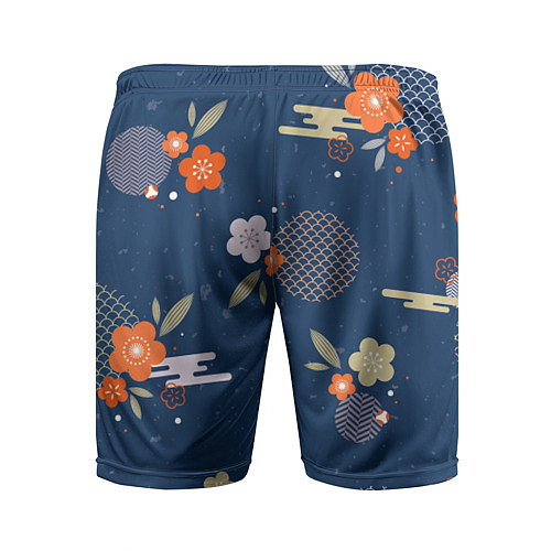 Мужские спортивные шорты Орнамент японского кимоно / 3D-принт – фото 2