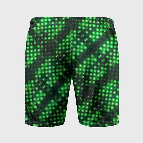 Мужские спортивные шорты Яркие зеленые точки / 3D-принт – фото 2