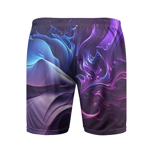 Мужские спортивные шорты Сине-фиолетовый всплеск / 3D-принт – фото 2