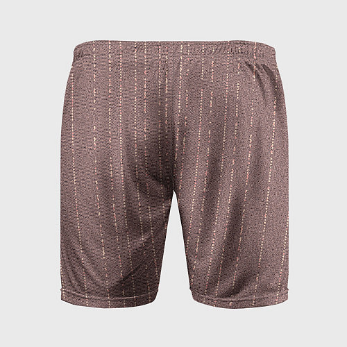 Мужские спортивные шорты Мелкая мозаика бордо полосы / 3D-принт – фото 2