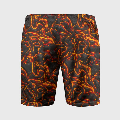 Мужские спортивные шорты Огненная лава / 3D-принт – фото 2