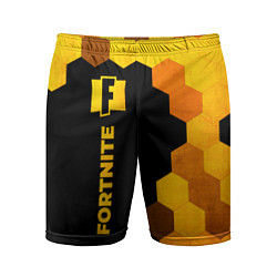 Мужские спортивные шорты Fortnite - gold gradient: по-вертикали