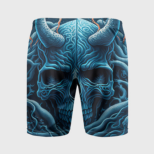 Мужские спортивные шорты Череп на дне морской пучины / 3D-принт – фото 2