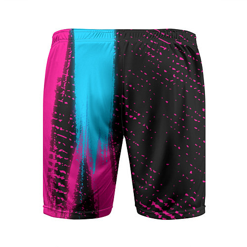 Мужские спортивные шорты Danganronpa - neon gradient: по-вертикали / 3D-принт – фото 2