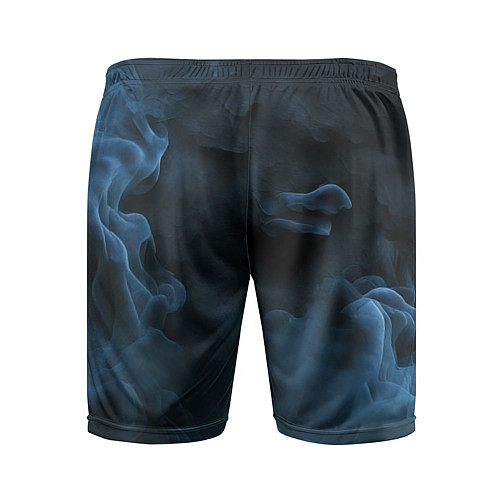 Мужские спортивные шорты Синий туман текстура от нейросети / 3D-принт – фото 2