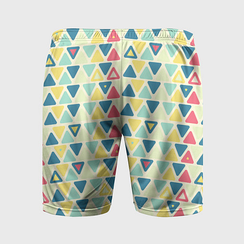 Мужские спортивные шорты Треугольный орнамент / 3D-принт – фото 2