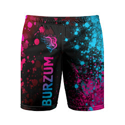 Мужские спортивные шорты Burzum - neon gradient: по-вертикали