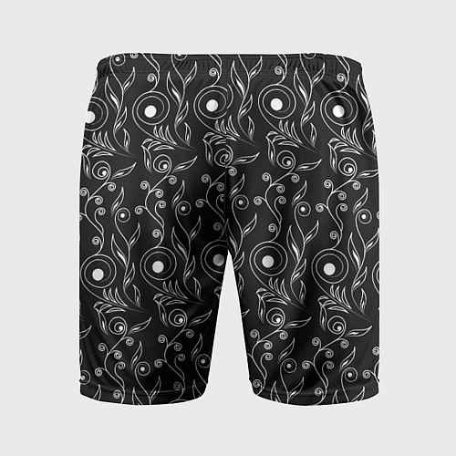 Мужские спортивные шорты Black style pattern / 3D-принт – фото 2
