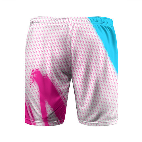 Мужские спортивные шорты Lifan neon gradient style: надпись, символ / 3D-принт – фото 2