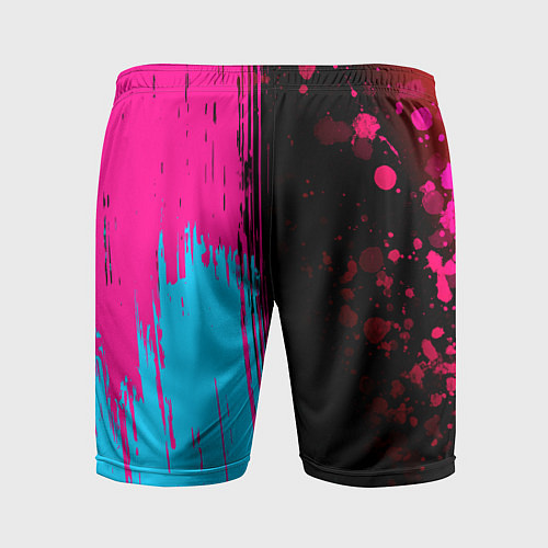 Мужские спортивные шорты Paramore - neon gradient: по-вертикали / 3D-принт – фото 2