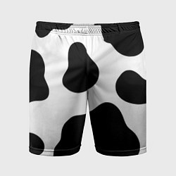 Шорты спортивные мужские Принт - пятна коровы, цвет: 3D-принт