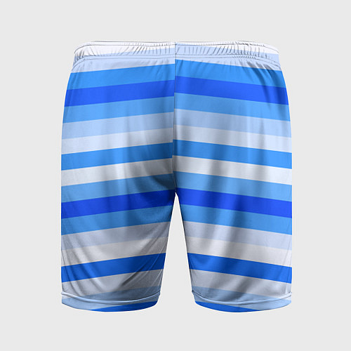Мужские спортивные шорты Полосатый голубой / 3D-принт – фото 2