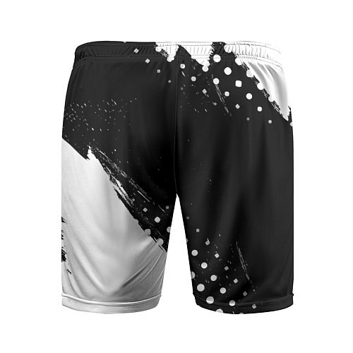 Мужские спортивные шорты HIM и рок символ на темном фоне / 3D-принт – фото 2