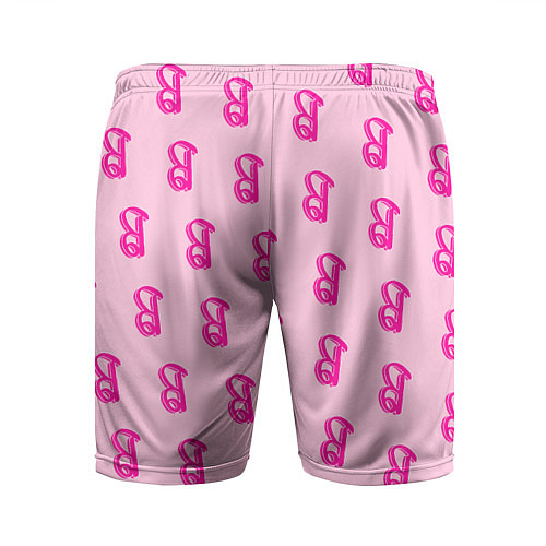 Мужские спортивные шорты Барби паттерн буква B / 3D-принт – фото 2