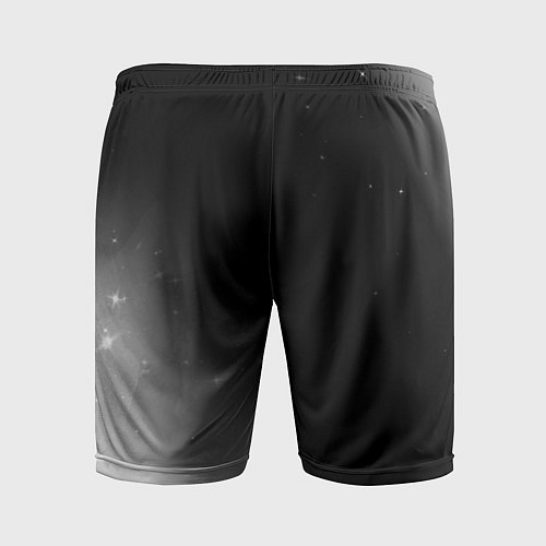 Мужские спортивные шорты Slipknot glitch на темном фоне: надпись, символ / 3D-принт – фото 2