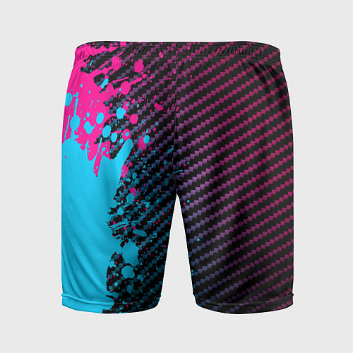 Мужские спортивные шорты BYD - neon gradient: по-вертикали / 3D-принт – фото 2