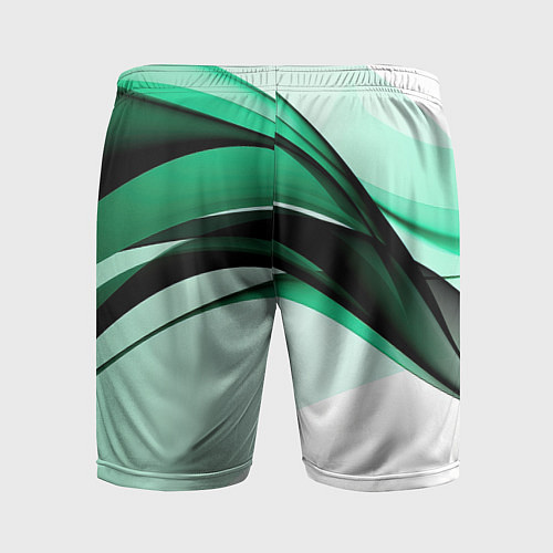 Мужские спортивные шорты White green black / 3D-принт – фото 2