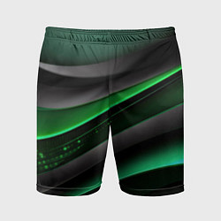 Мужские спортивные шорты Black green line